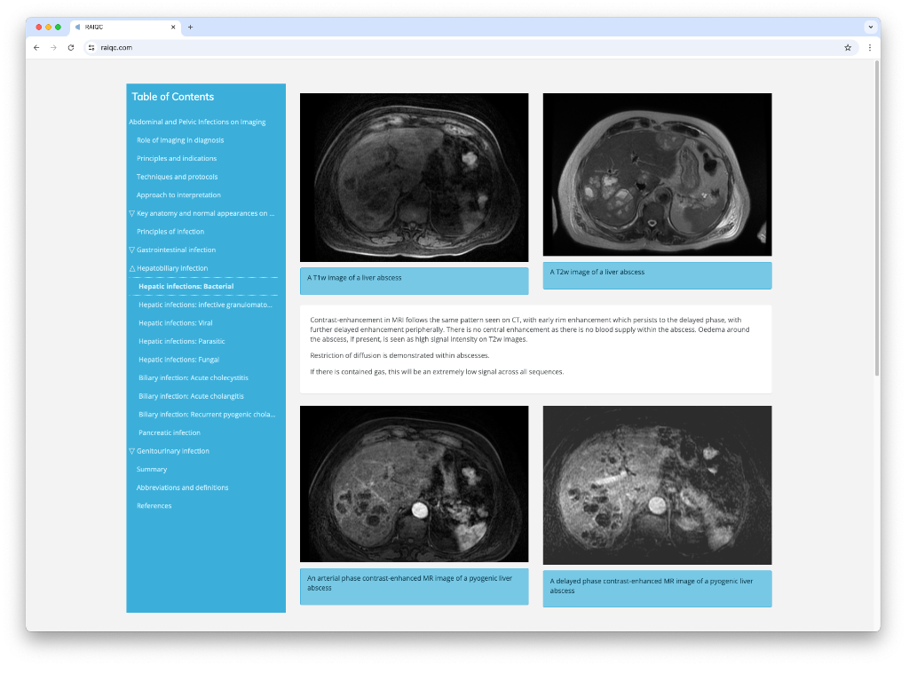 Education content screenshot